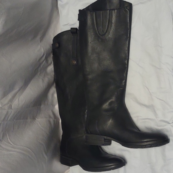 Sam Edelman tall, 100% leather, black, zip up "Penny" boots Size 6.5 Medium - Picture 4 of 16